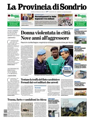Prima Pagina "La Provincia di Sondrio"