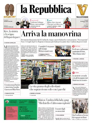 Prima Pagina "La Repubblica"