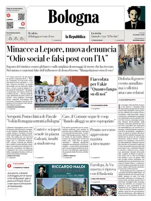 Prima Pagina "La Repubblica | Bologna"