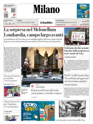 Prima Pagina "La Repubblica | Milano"