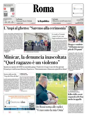 Prima Pagina "La Repubblica | Roma"