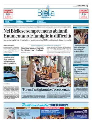 Prima Pagina "La Stampa | Biella"