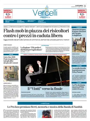 Prima Pagina "La Stampa | Vercelli"