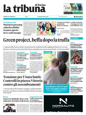Prima Pagina "La Tribuna di Treviso"