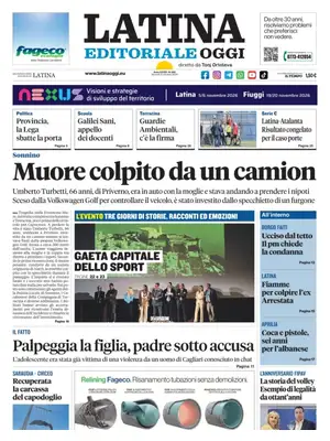 Prima Pagina "Latina Editoriale Oggi"