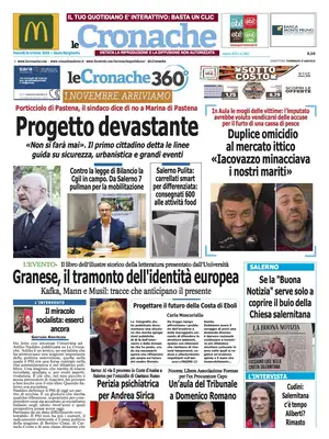 Prima Pagina "Le Cronache | Salerno"