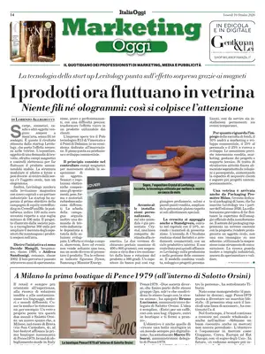 Prima Pagina "Marketing Oggi"