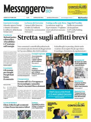 Prima Pagina "Messaggero Veneto | Udine"