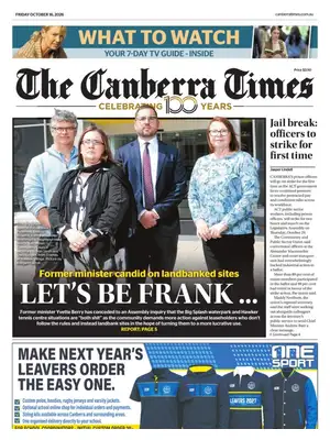 Prima Pagina "The Canberra Times"