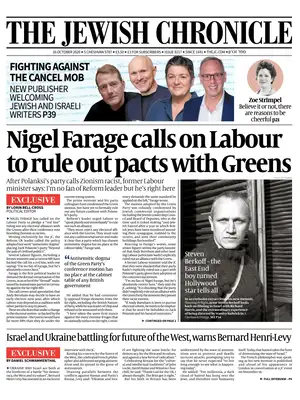Prima Pagina "The Jewish Chronicle"
